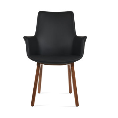 Bottega High Back Wood Arm Chair