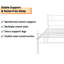 Classic Metal Bed Frame with Decorative Headboard & Footboard-1949914834-1949914836