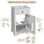 Meuble-lavabo moderne avec lavabo en céramique, porte à fermeture douce, tablette réglable et support de rangement fixé à la porte-106853426