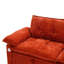 Canapé-lit convertible en velours orange avec matelas