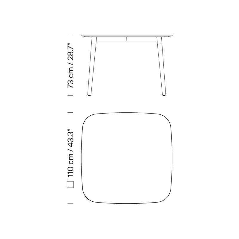 Belloch cuadrada table