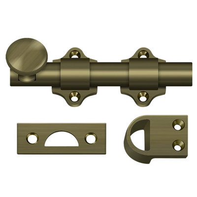 Boulon de porte néerlandais de 4 po Deltana DDB425U5; robuste; finition laiton antique