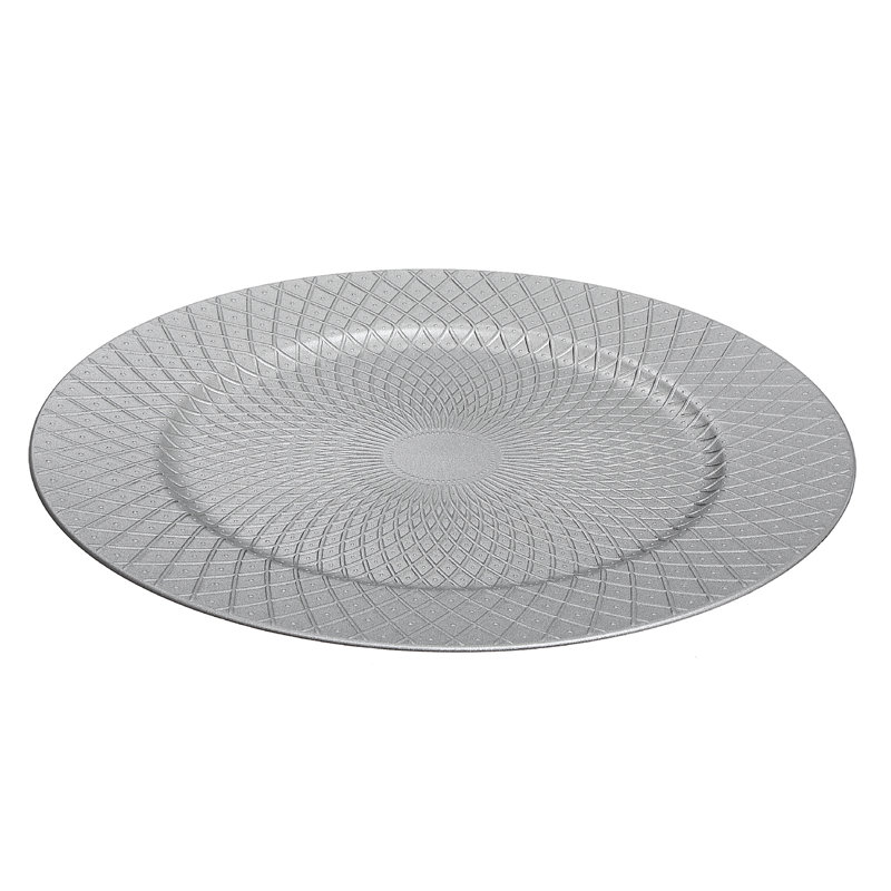 Ensemble de 6 chargeurs en mélamine, Argent