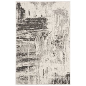 Riebe Abstract Ivory/Gray Area Rug