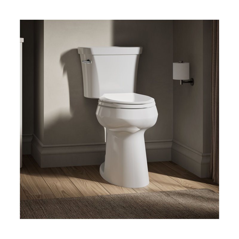 Highline™ 1.28 GPF (Water Efficient) Elongated Two-Piece Toilet with High Efficiency Flush (Seat Not Included), White
