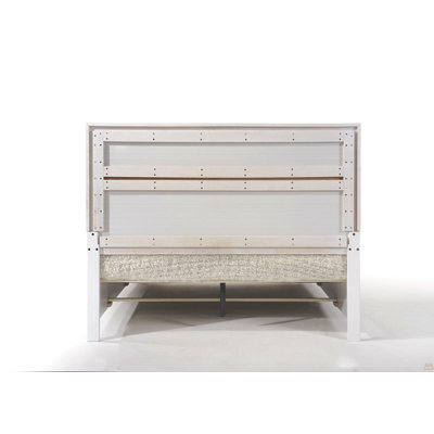 Naima White Finish EK Bed W/Storage