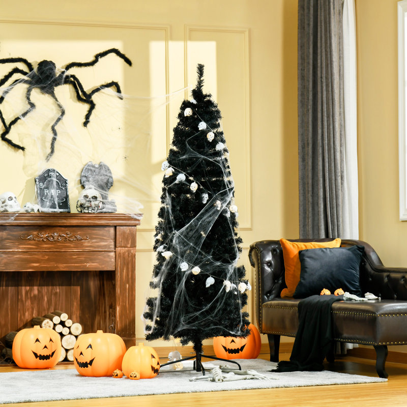 Crayon, arbre de Noël artificiel non éclairé, sapin de Noël mince avec branches réalistes, arbre d'Halloween avec 618 pointes,
