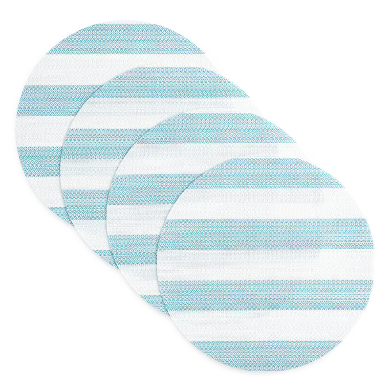 Napperon Town / Country Basics Cabana, Bleu sarcelle / blanc