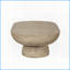 Table basse ovale crème et moderne pour le salon, 36 x 24 x 15 po, convient à tous les styles de décoration