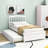 Twin Size Wooden Platform Bed with Trundle-704246328