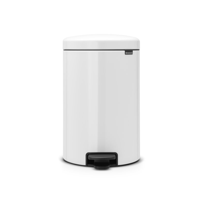 Brabantia NewIcon 20 Litre Soft Closing Pedal Bin with Metal Inner Bucket, White