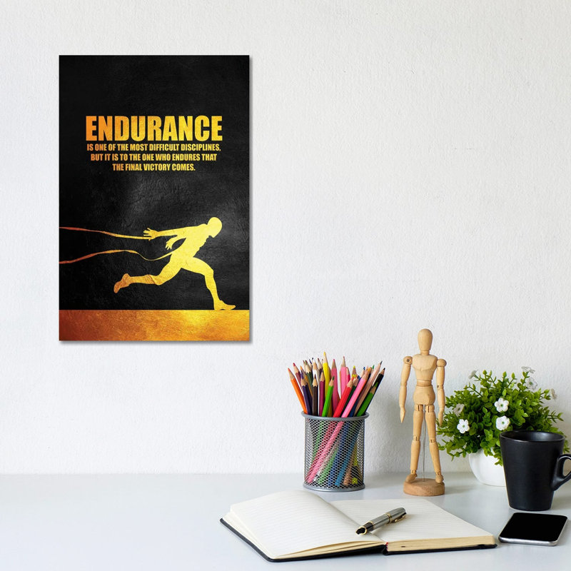 Endurance by Adrian Baldovino - Wrapped Canvas Painting, 20.32 cm H x 30.48 cm W x 1.91 cm D