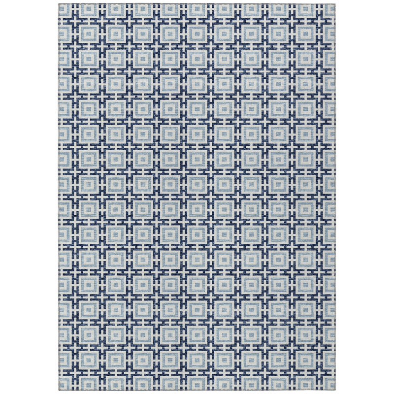Loreen Washable Geometric Indoor / Outdoor Rug, Rectangle 10' x 14'