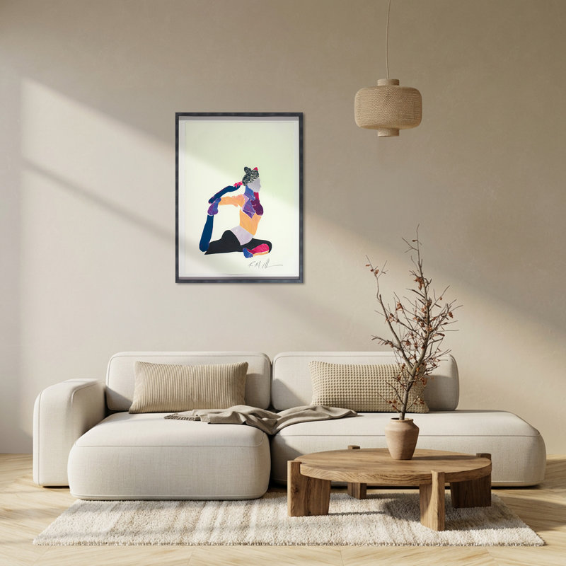 «Yoga — Pigeon» par Robert Robinson - Peinture encadrée sur papier