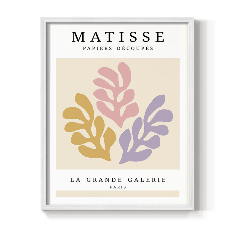 Matisse CECL XXV, reproduction encadrée - bois massif, Blanc, H 14 po x l 11 po
