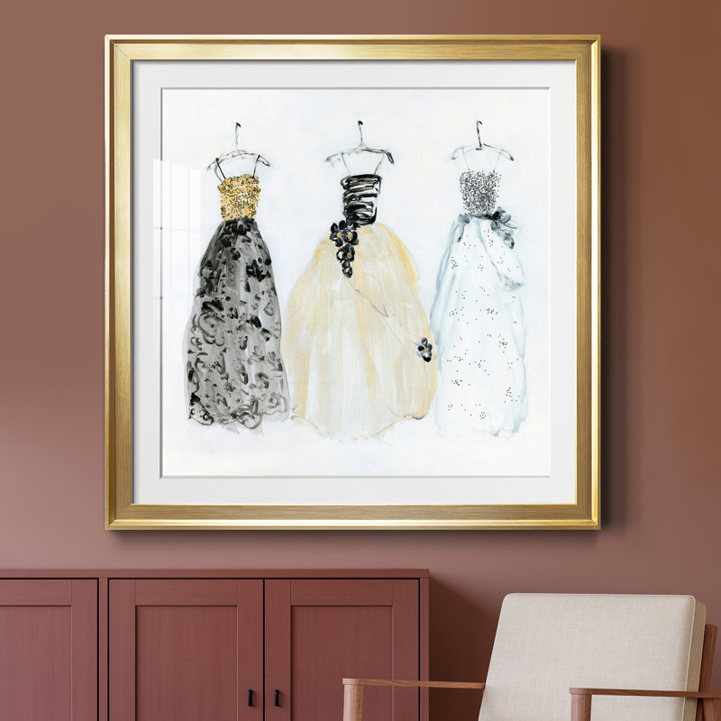 Bling Night out I - peinture encadrée, H 30,5 po x l 30,5 po x P 1,5 po, Or