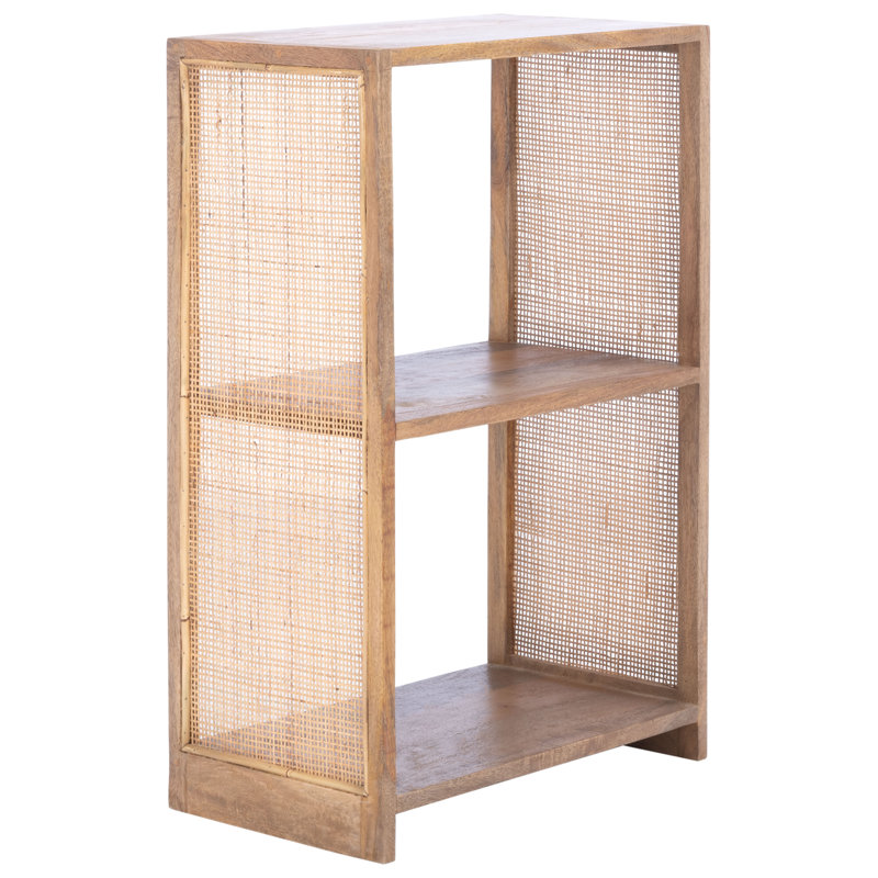 Dianella Etagere Bookcase, (2 Shelves) 31.9” H x 19.7” W x 11.6”D, Natural