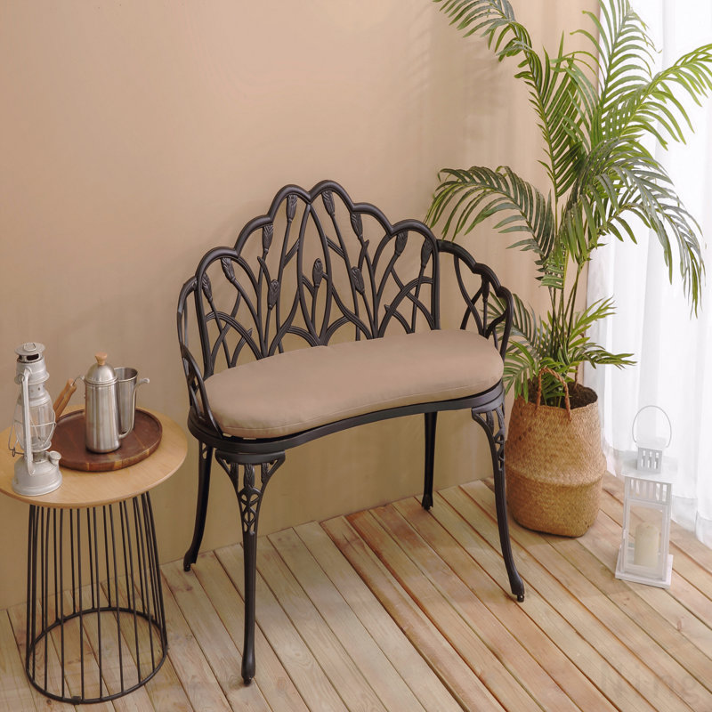 Banc de jardin Tulip, Noir