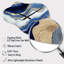 Horloge murale Elster Vibrant Blue and Gold Flow Art III-417047628