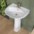 Ogonbrick 16.75'' Ceramic U-Shaped Bathroom Sink with Overflow