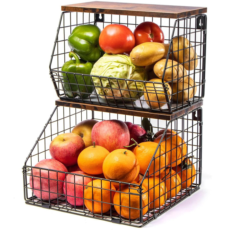 August Grove Metal Hanging Fruit Basket