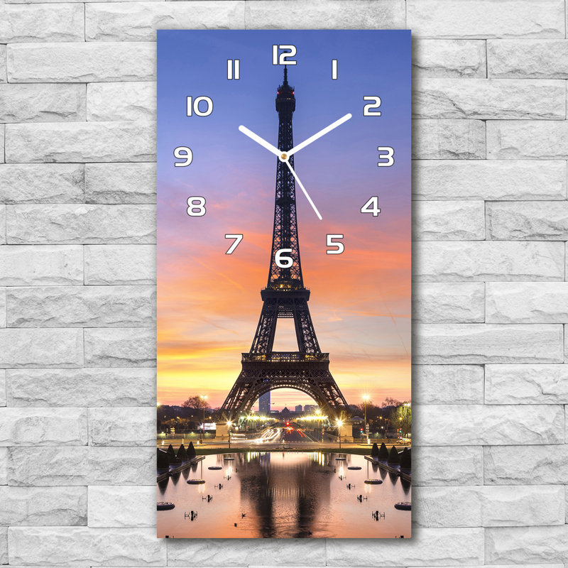 Jadasia Glass Wall Clock, White