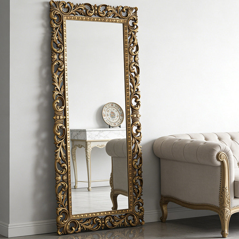 Miroir pleine grandeur de style européen, 78.74" H x 39.37" W