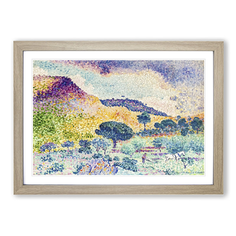 The Chain of the Moors by Henri-Edmond Cross - Picture Frame Painting, Oak Framed, 36cm H x 48cm W x 2cm D