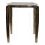 Table d'appoint moderne en aluminium avec cadre en quartz blanc, table d'appoint élégante pour la maison, le bureau, la chambre à coucher ou le salon - 22 po blanc et or