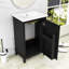 Meuble-lavabo simple autoportant en bois Marsallo avec lavabo en céramique et porte à fermeture en douceur-632743154