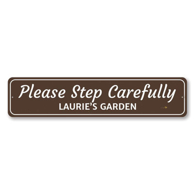 Garden Warning Custom Aluminum Sign