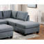 Canapé modulaire en lin gris 6 pièces avec assise en L et 6 sièges pour la vie contemporaine