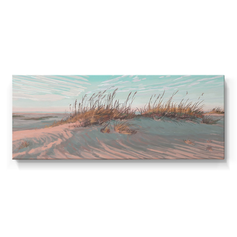 Dunes à l'aube III - Toile tendue avec châssis - Prêt à accrocher, H 12 po x l 30 po