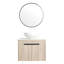 24 " Modern Design Float Bathroom Vanity With Ceramic Basin Set,  Wall Mounted  Oak Vanity  With Soft Close Door,KD-Packing,KD-Packing,2 Pieces Parcel-534985235