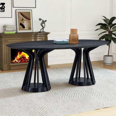 Table de salle à manger moderne en bois Ellipse