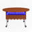 27.6" Round Lift-Top Coffee Table with Wheels