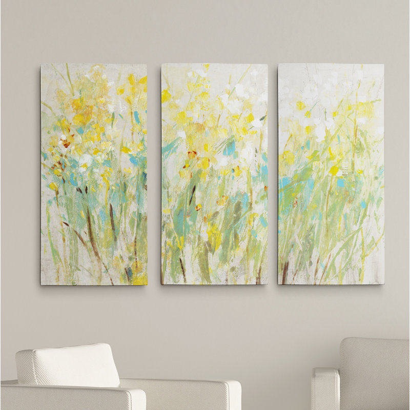 Ensemble de 3 reproductions d’art sur toile, H 24 po x l 36 po x P 1,5 po