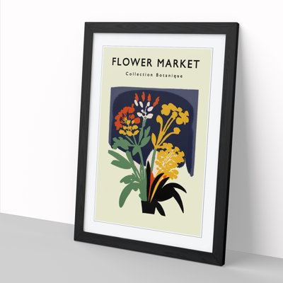 A Flower Market Exhibition Collection No.5 - Single Picture Frame Print on Wood