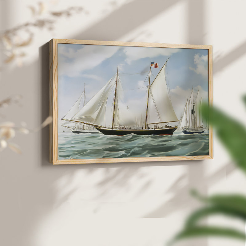 Nautical Series-CXLI -Framed Print - Restickable, 8" H x 10" W, Natural