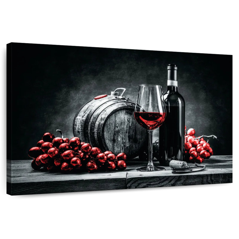 Yarlin Wine And Grapes Red Pop, 8" H x 12" W