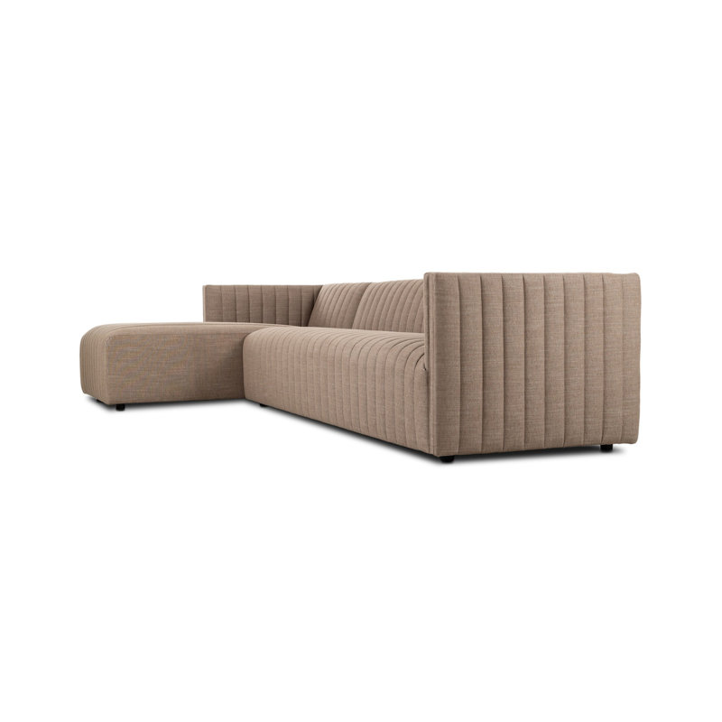 Augustine Chaise Sectional, Right Hand Facing, 26.5" H x 126" W x 64" D