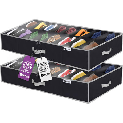 Rangement pour chaussures sous le lit. Peut accueillir jusqu'à 32 paires