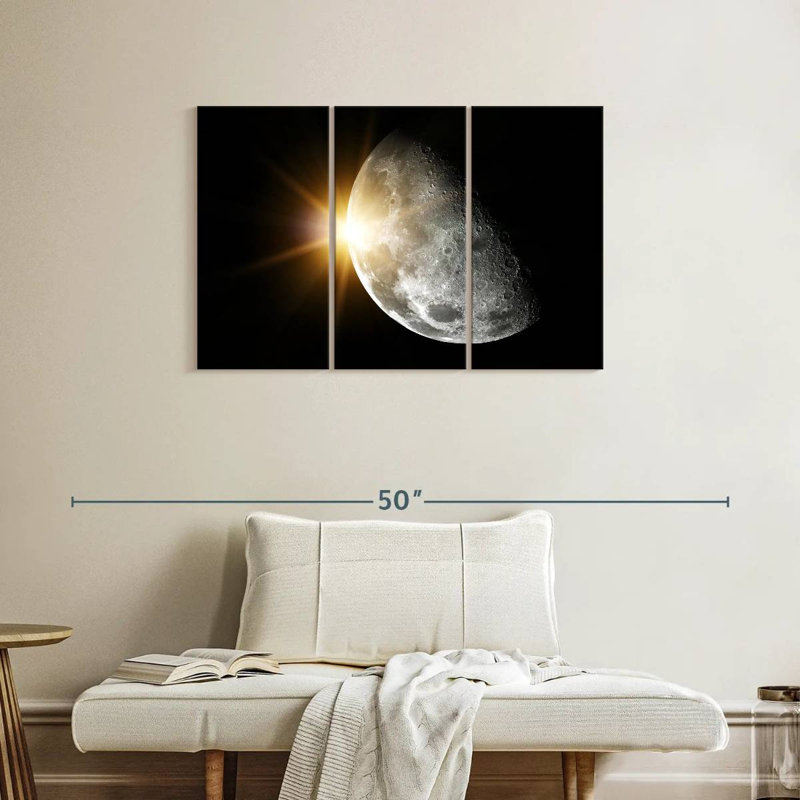 Oberle Sun Behind Moon, 24" H x 38" W