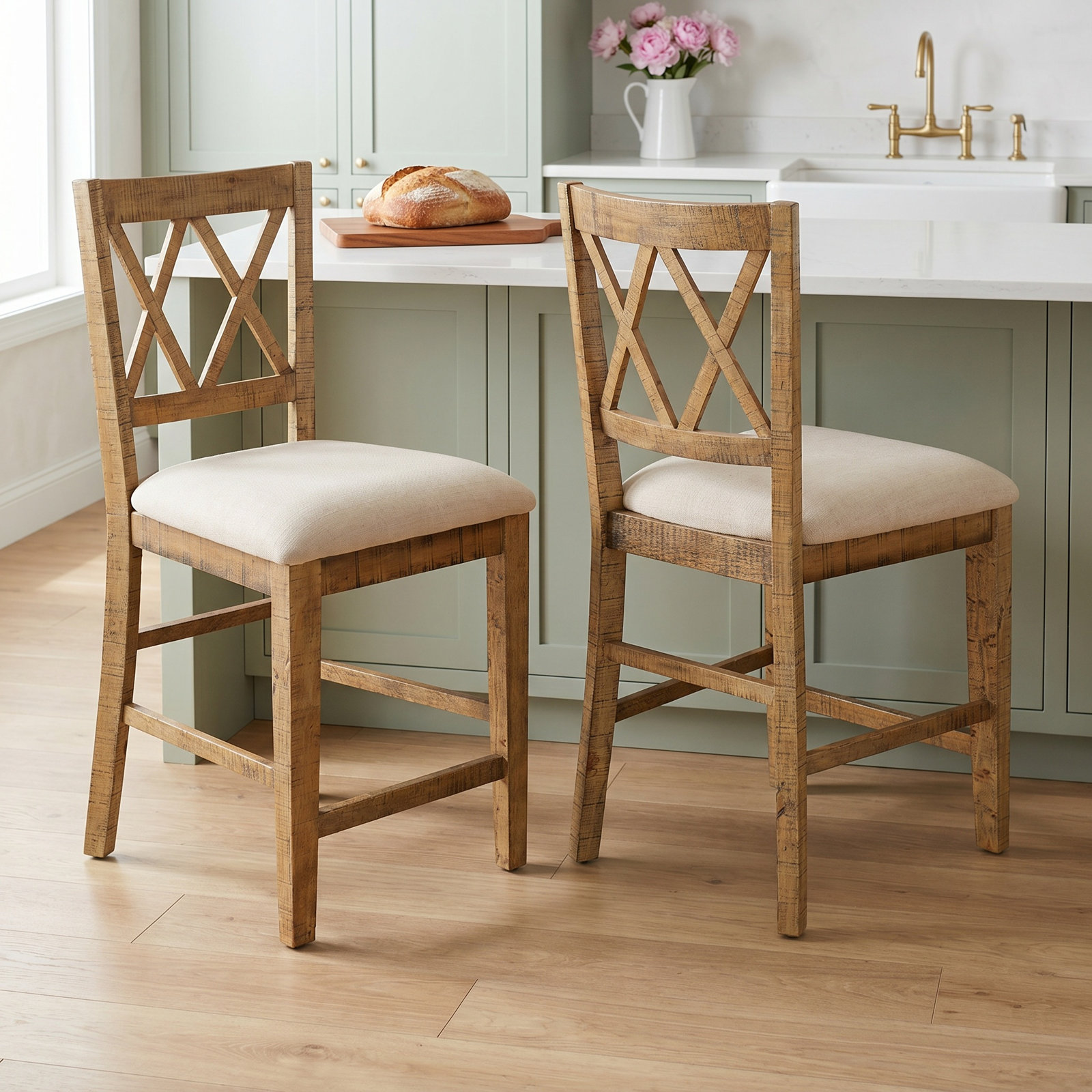 Maxine 25" Bar Stool, Brown