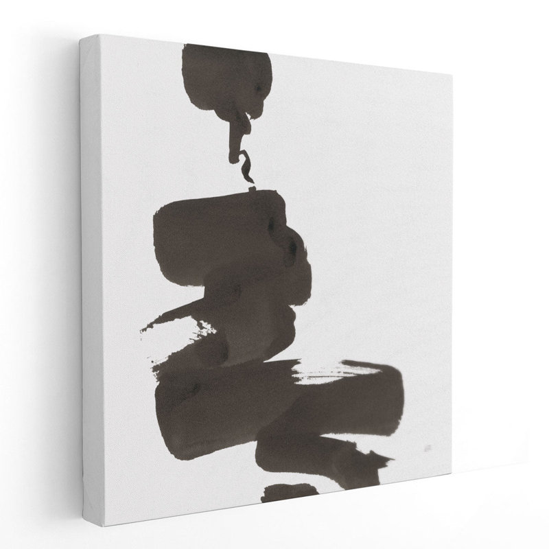 «Swash IV Black and White», reproduction d'art sur toile, H 12 po x l 12 po
