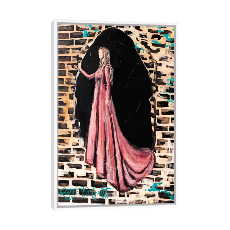 «A Queen Will Always», reproduction d'art sur toile encadrée, Impression sur toile flottante sans passe-partout, Blanc