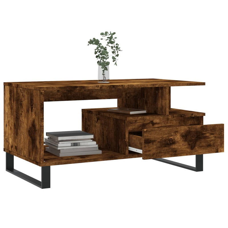 Munha Coffee Table, Smoked Oak