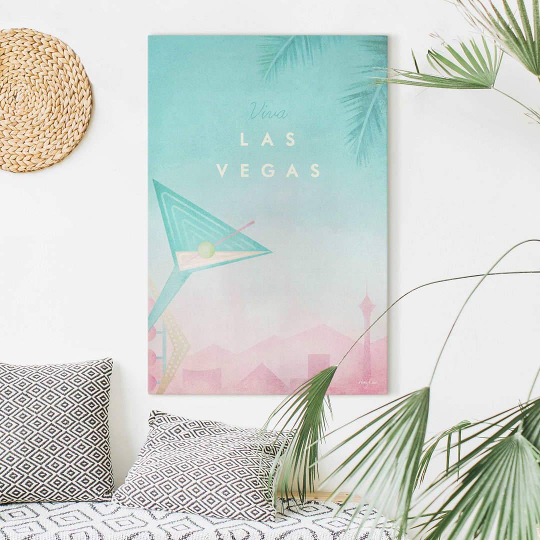 Leinwandbild Travel Poster – Viva Las Vegas