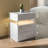Modern LED Nightstand With 3 Drawers - Bedside Table With Soft Glow Lighting-1284056838