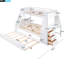 Lit superposé simple au-dessus d'un lit double avec lit gigogne, tablette et bureau - Gardez votre chambre à coucher organisée-572909955